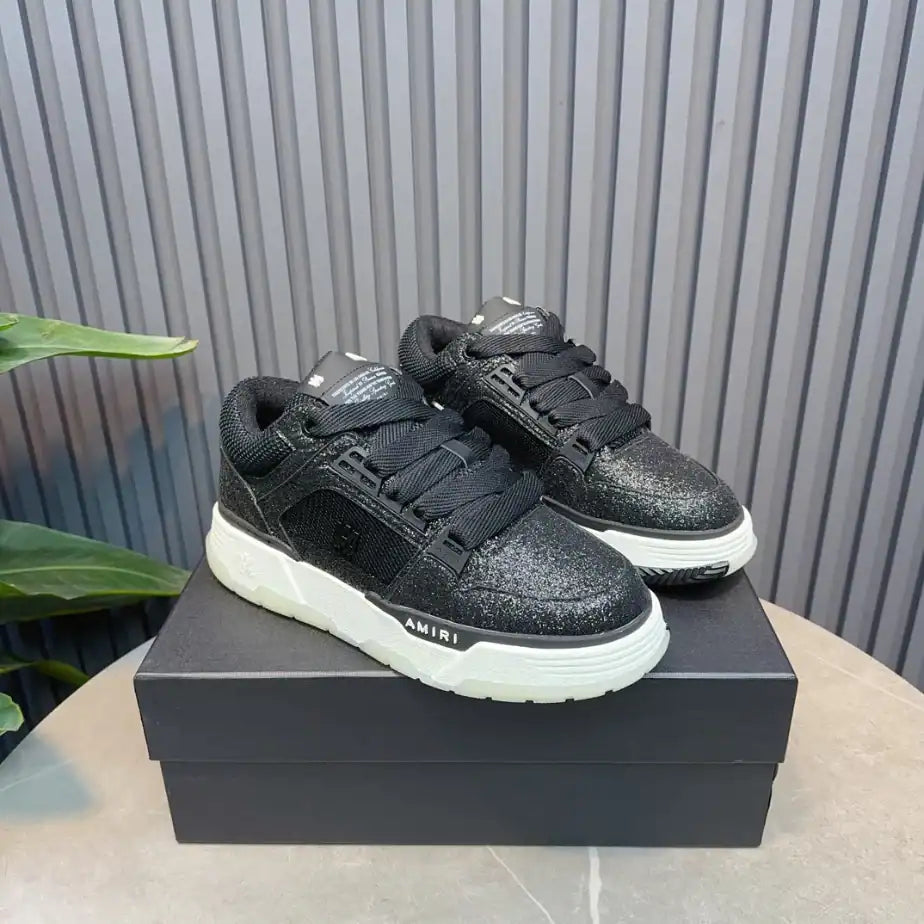 Amiri MA-1 Leather Sneakers - Black