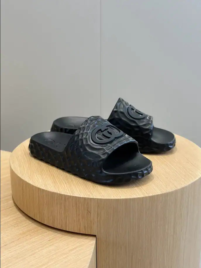 Gucci Padded Slides - Black