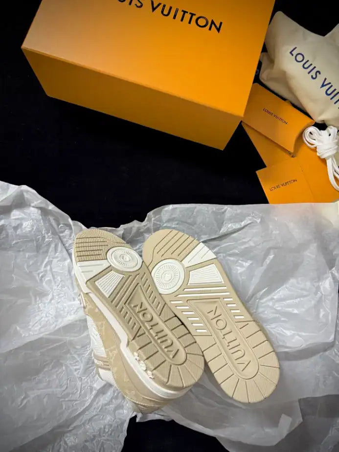 LV Trainer Sneakers - White/Beige