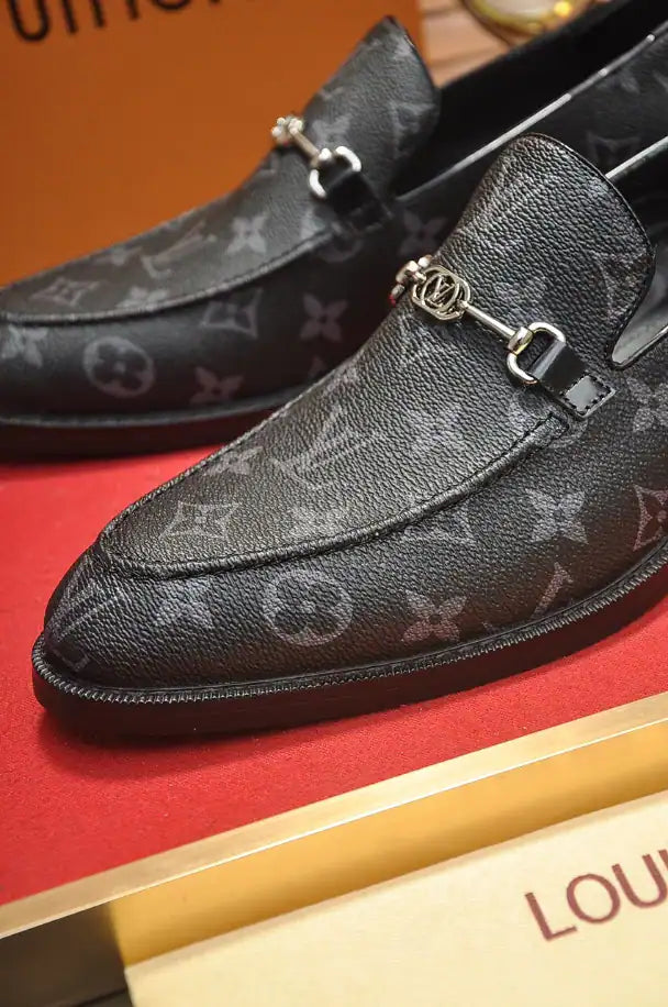 LV Logo Loafers - Black/Grey