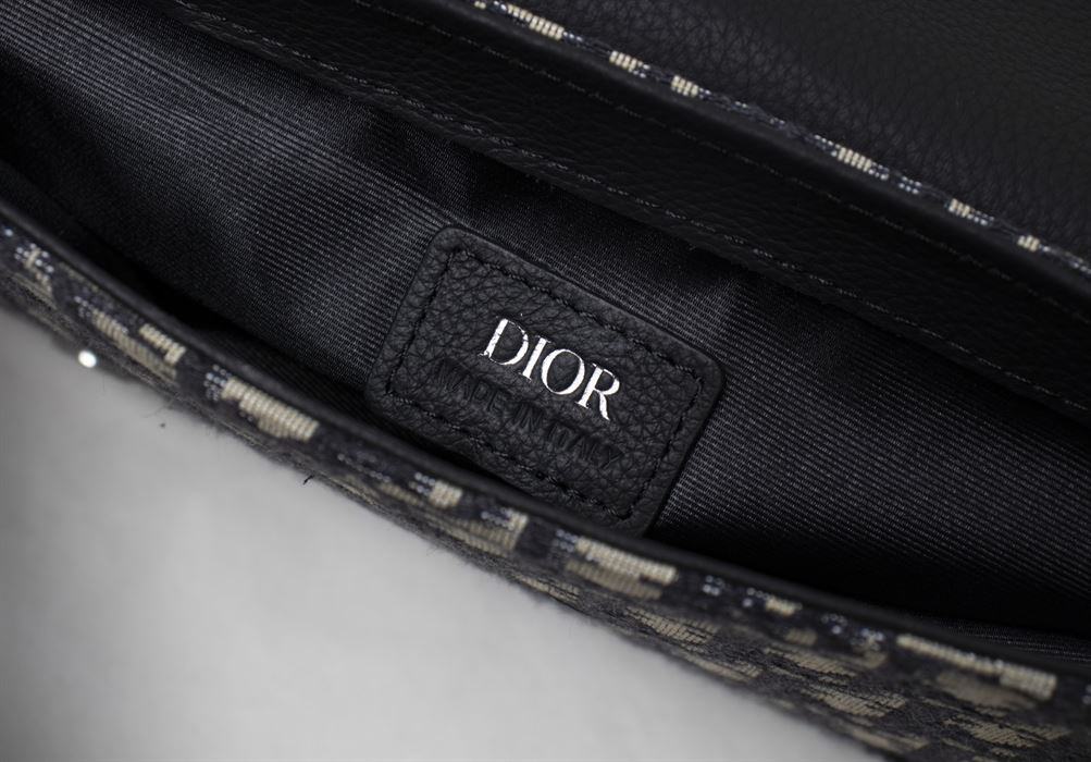 Dior Saddle Side Bag - Beige/Black