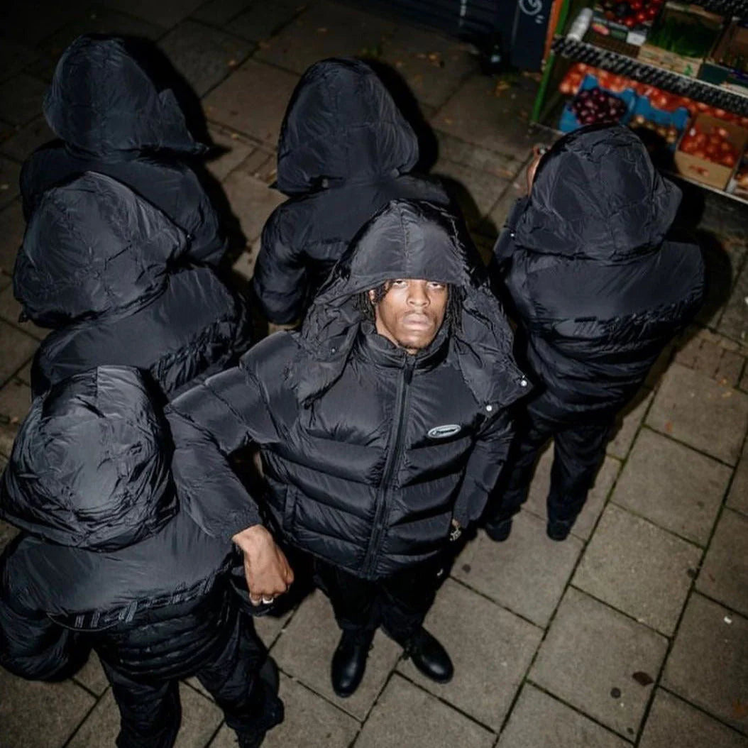 TS Hyperdrive Detachable Hooded Puffer Jacket - Triple Black