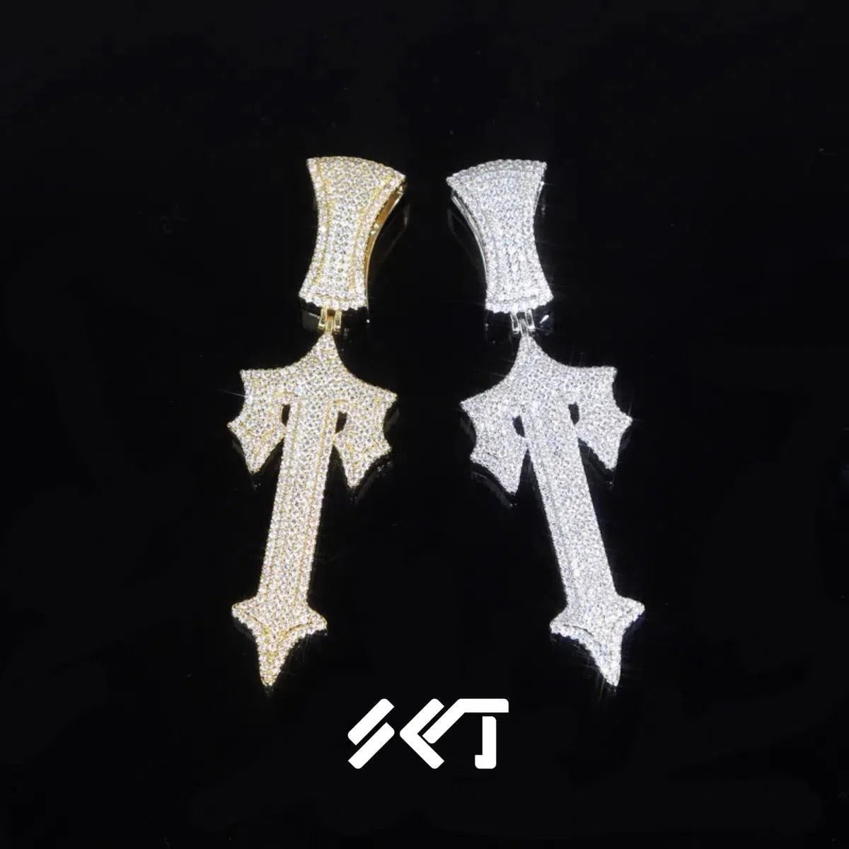 TS Iced Out Necklaces - Silver/Gold