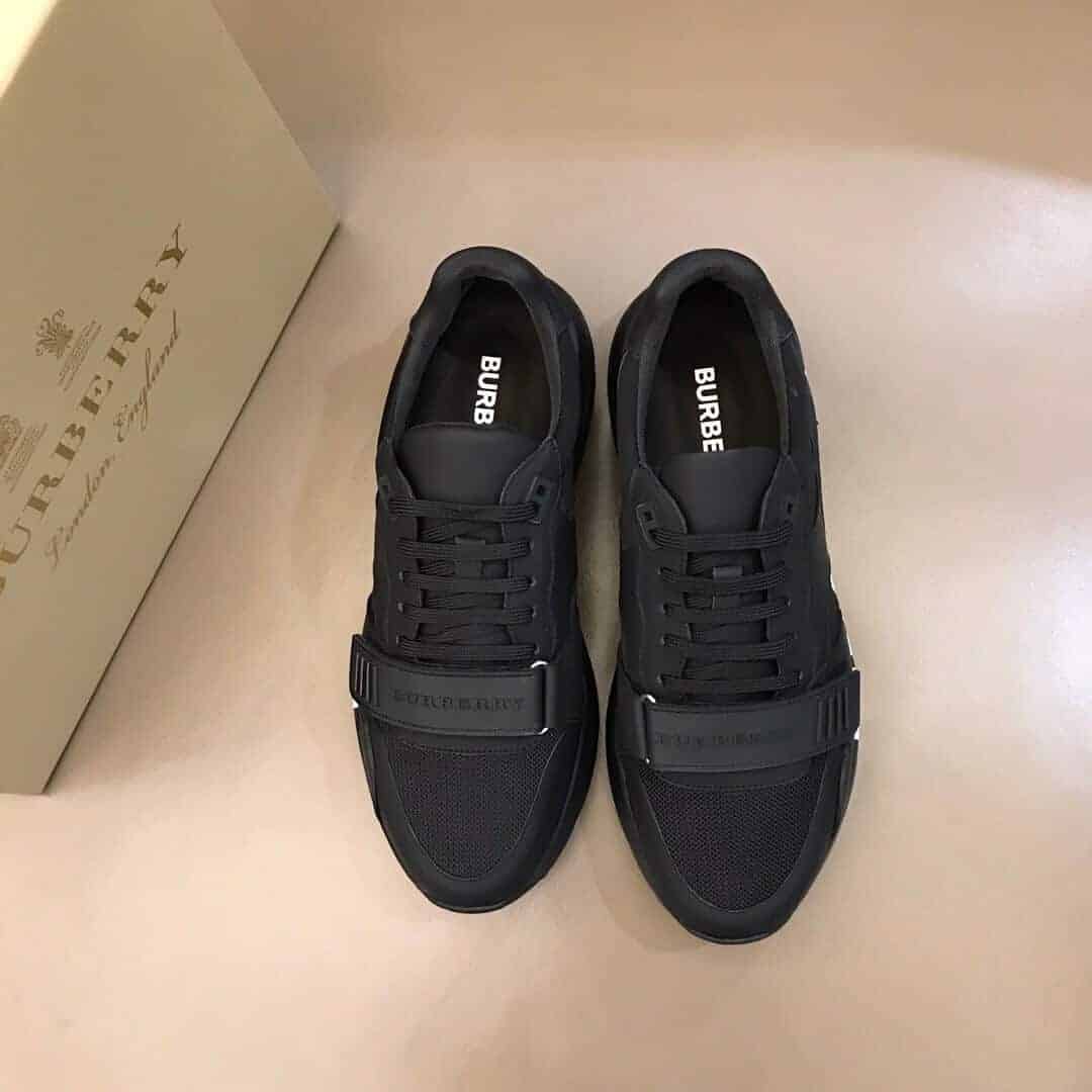 Burberry Regis Lace-Up Sneakers - Black
