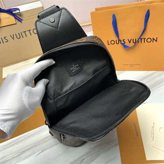 LV Damier Avenue Sling Bag - Brown