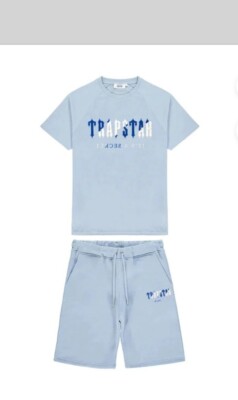 TS Chenille Decoded Short Set - Citadel/White