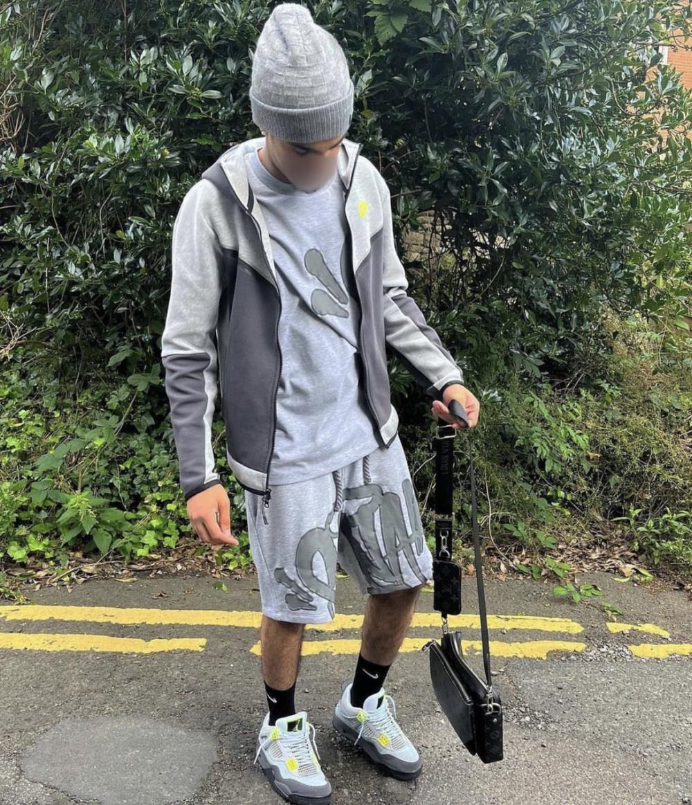 Syn T-Shirt & Shorts Set - Grey
