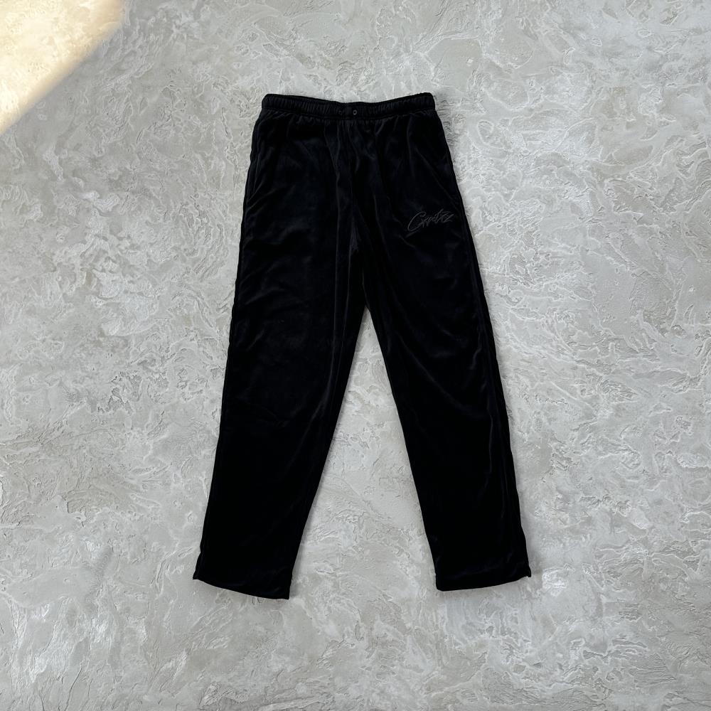 Crtez Velvet Tracksuit - Black/Black