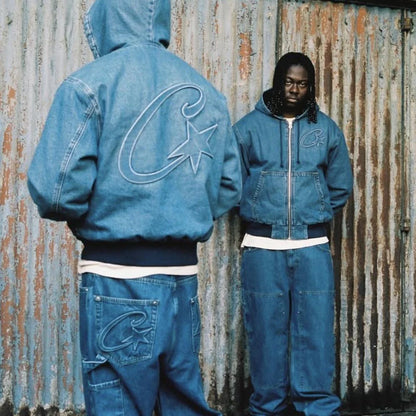 Crtez C-Star Denim Work Pants - Blue