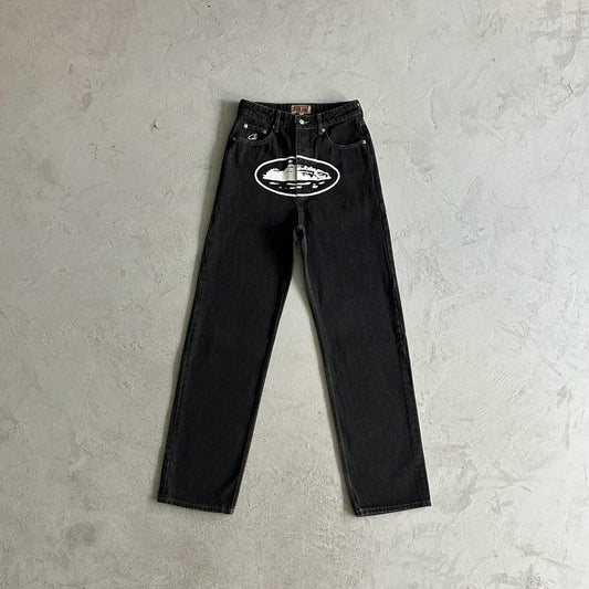 Crtez Island Baggy Jeans - Black