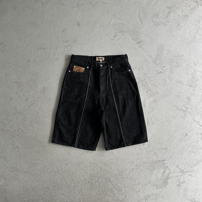 Crtez Denim Shorts - Black