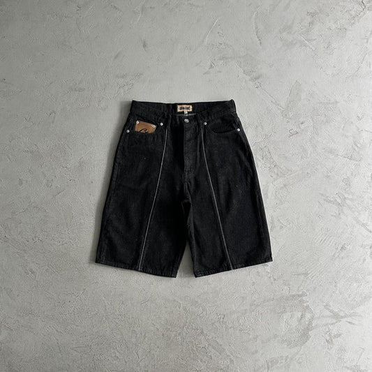 Crtez Denim Shorts - Black