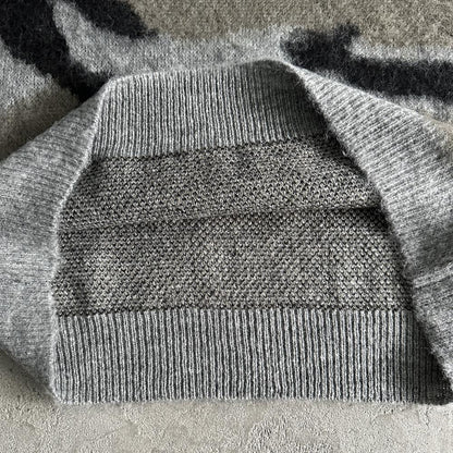 Crtez More Hair Knit Sweater - Grey Camo