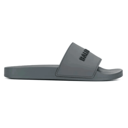 Balenciaga Pool Slide Sandals - Grey