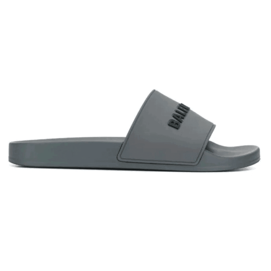 Balenciaga Pool Slide Sandals - Grey