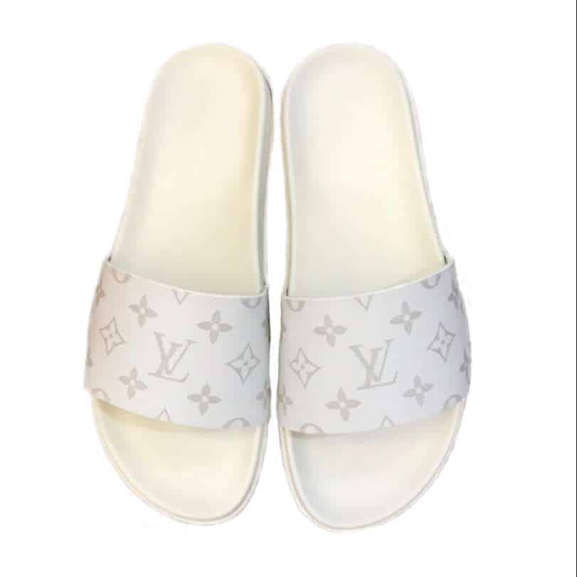 LV Monogram Slides - White