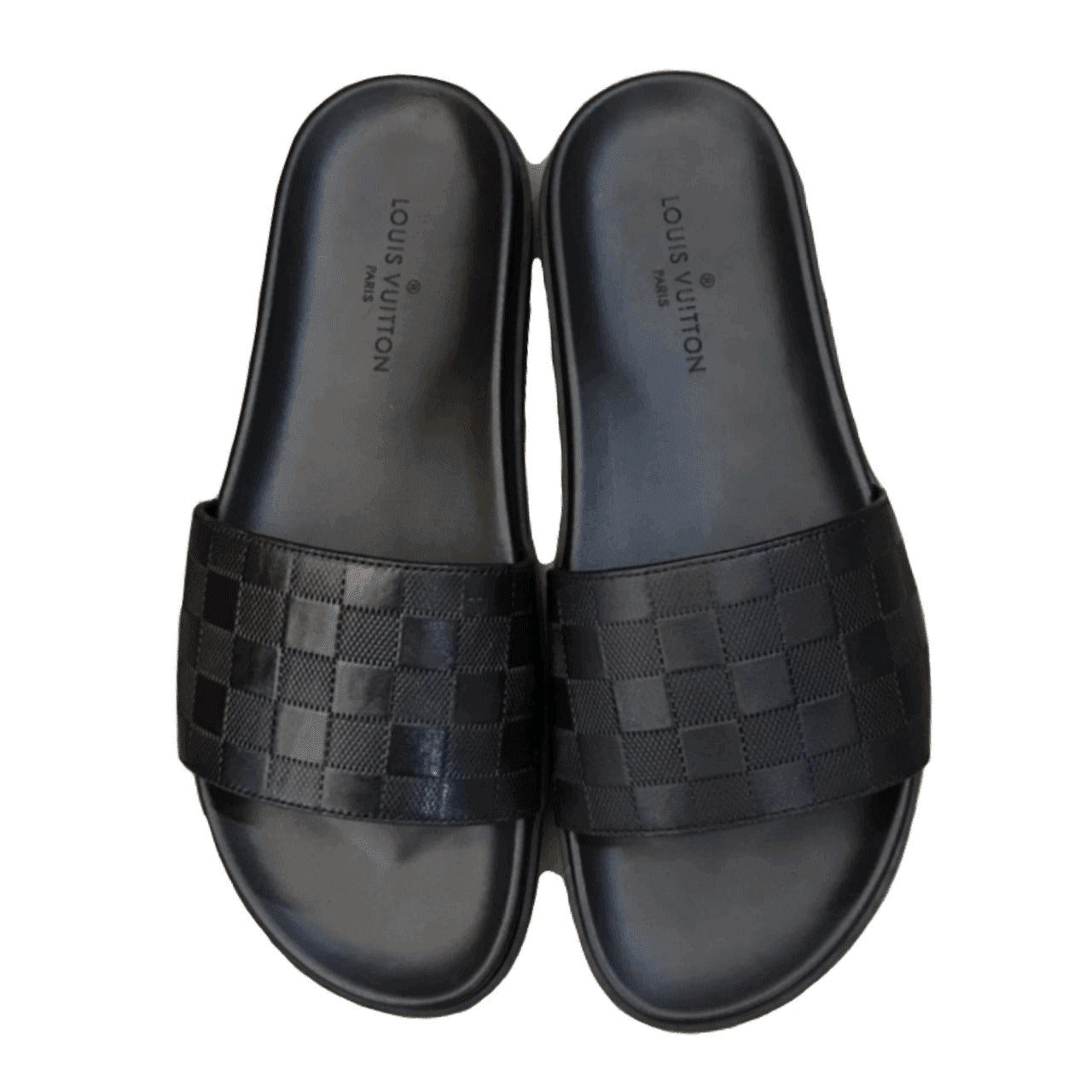 LV Damier Slides - Black