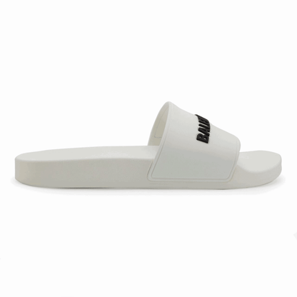 Balenciaga Pool Slide Sandals - White