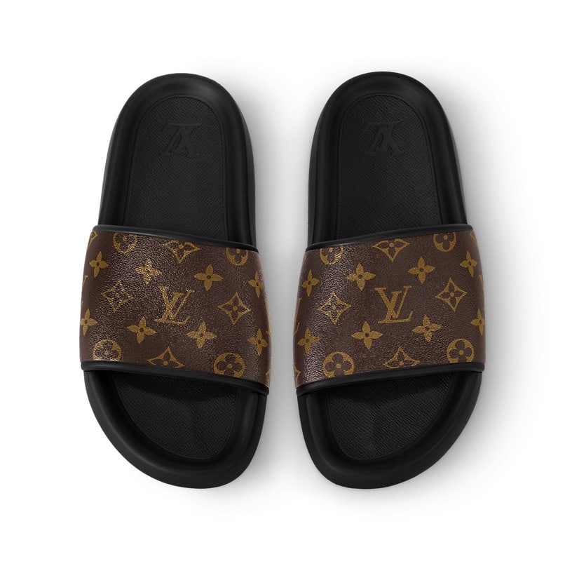 LV Classic Sandals - Black/Brown