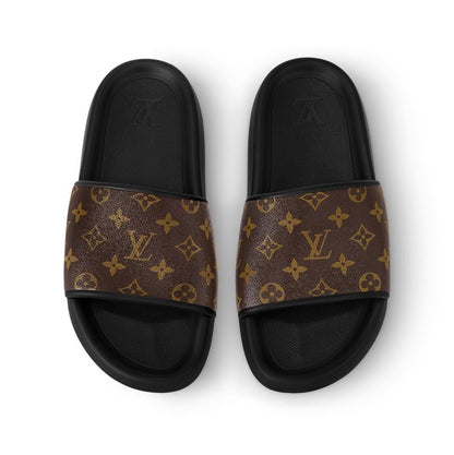LV Classic Sandals - Black/Brown