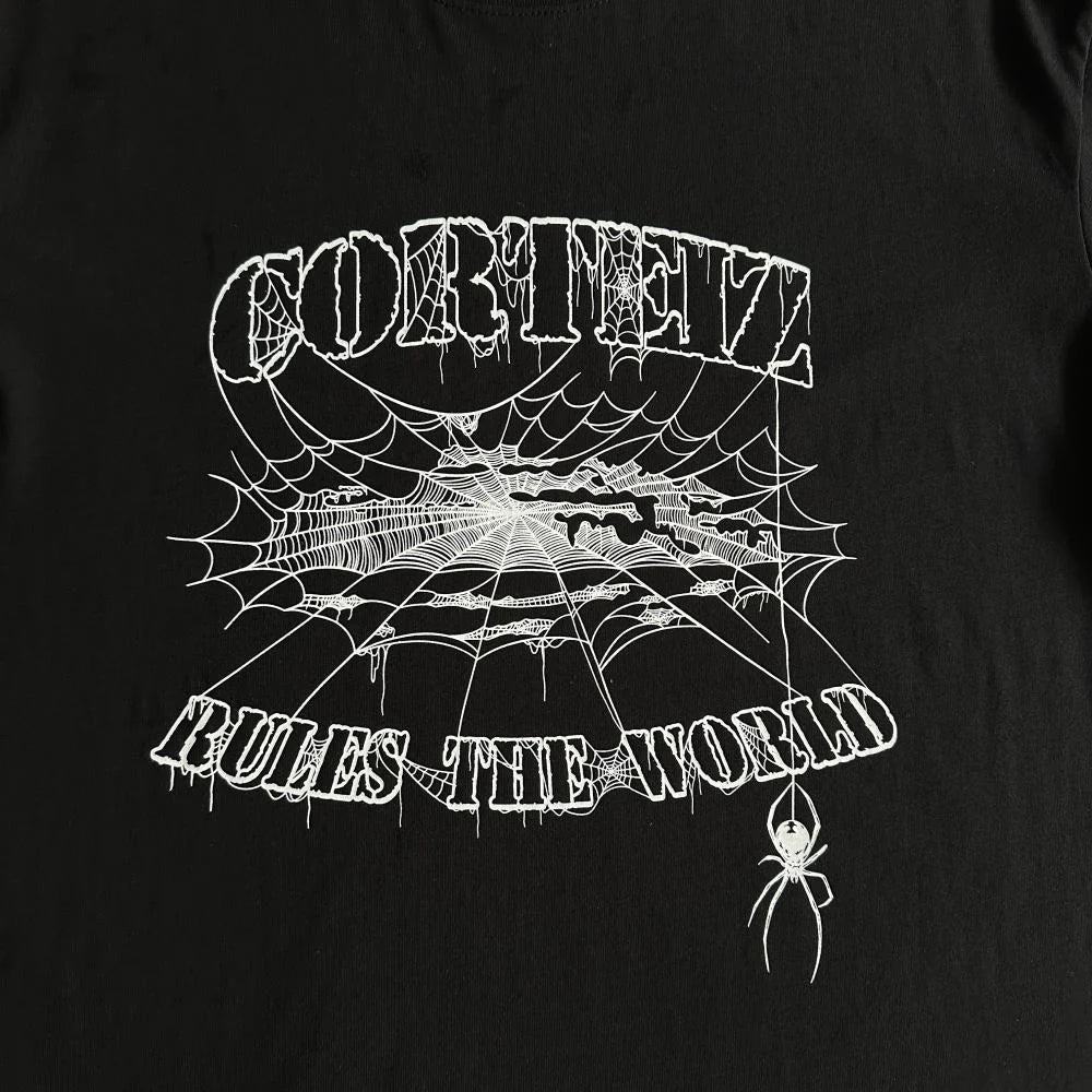 Crtez Spider Webb T-Shirt - Black