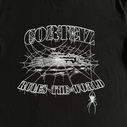 Crtez Spider Webb T-Shirt - Black