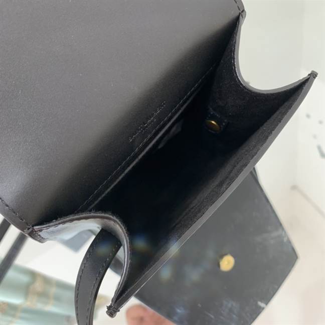 YSL Kaia North/South Satchel - Black