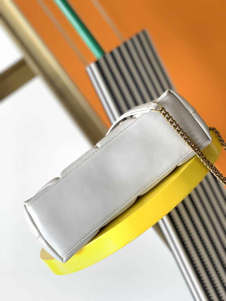 YSL Puffer Small Bag - White