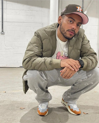 Crtez All Over Print Joggers - Grey/White