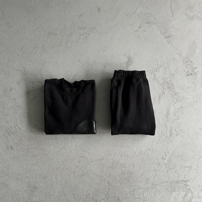 Syn Round Neck Set - Black