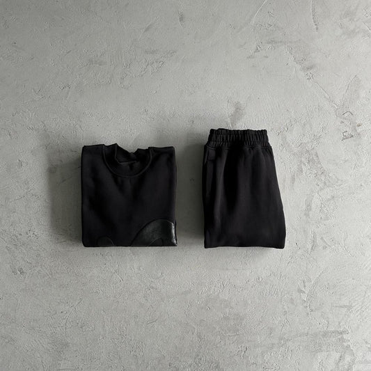 Syn Round Neck Set - Black