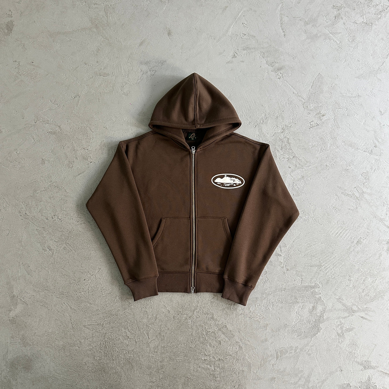 Crtez Island Puff Print Zip Set - Brown