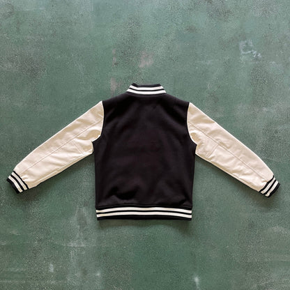 TS Hyperdrive Chenille Varsity Jacket - Black/White