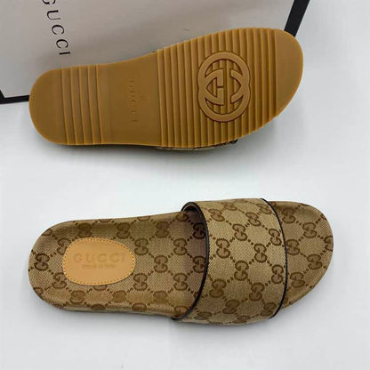 Gucci Classic Slide Sandals - Beige