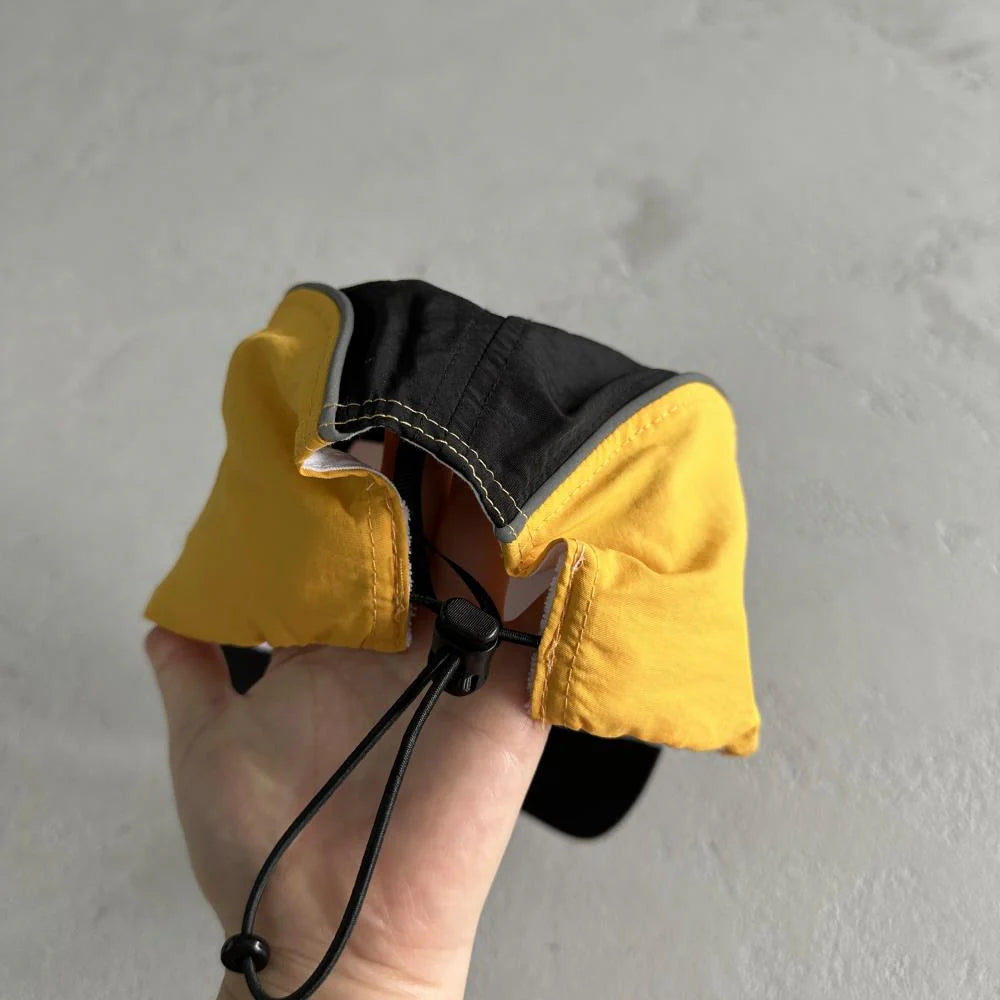 Crtez Drawstring Cap - Black/Yellow