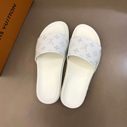 LV Monogram Slides - White