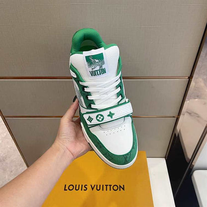 LV Trainer Sneakers - White/Green