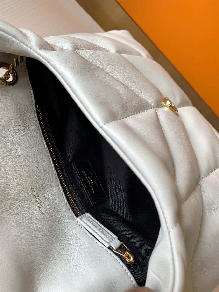 YSL Puffer Small Bag - White