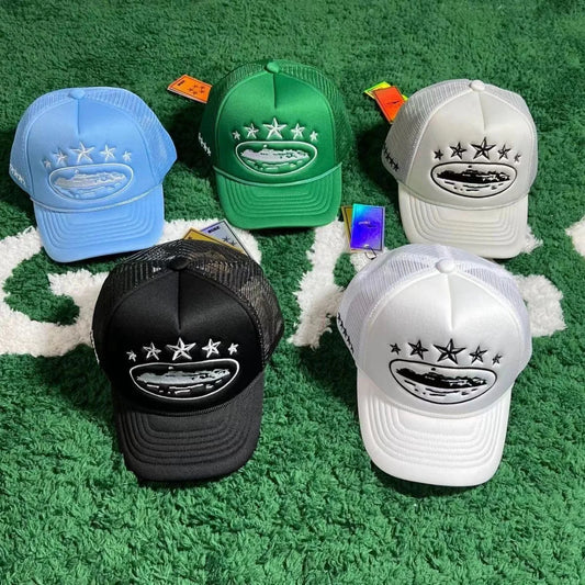 Crtez 5 Star Embroidery Trucker Caps