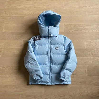 TS Detachable Hooded Puffer Jacket - Ice Blue