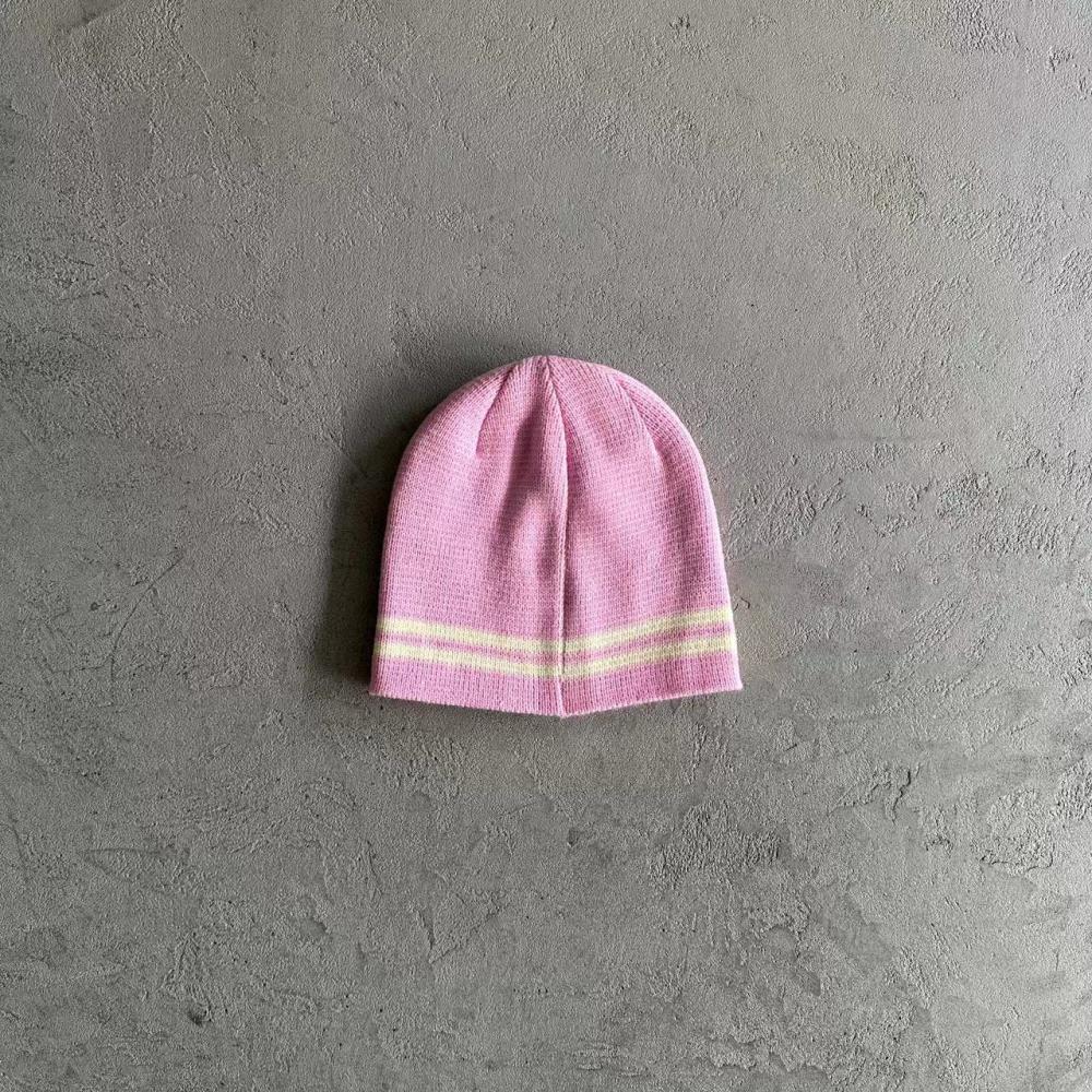 Crtez Knit Stripe Beanie - Pink
