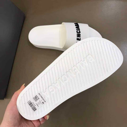 Balenciaga Pool Slide Sandals - White