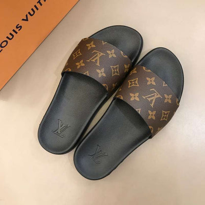 LV Classic Slides - Black/Brown