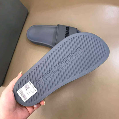 Balenciaga Pool Slide Sandals - Grey