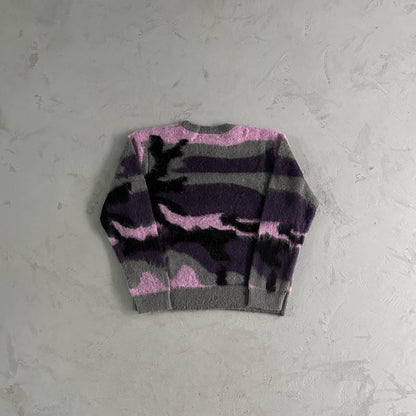 Crtez More Hair Knit Sweater - Purple Camo