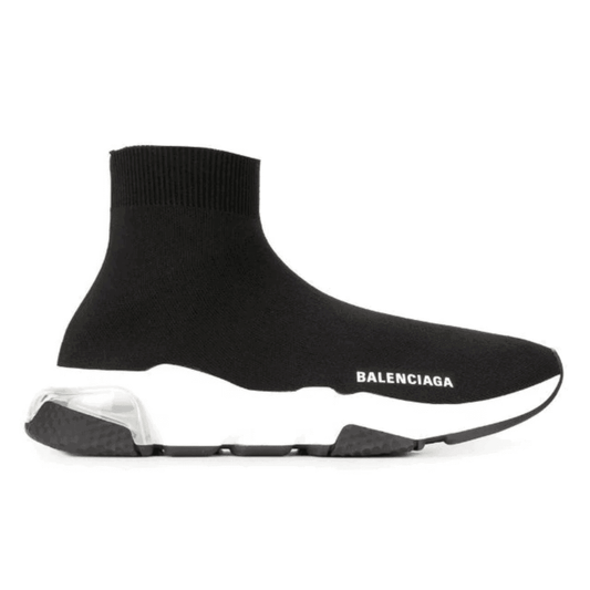 Balenciaga Speed Knit Sneakers - Black/Clear Sole
