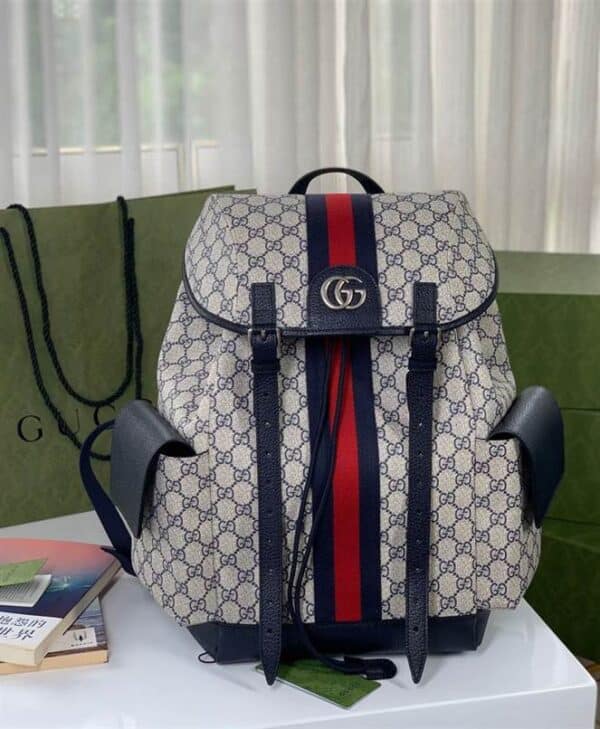Gucci GG Ophidia Backpack - Beige