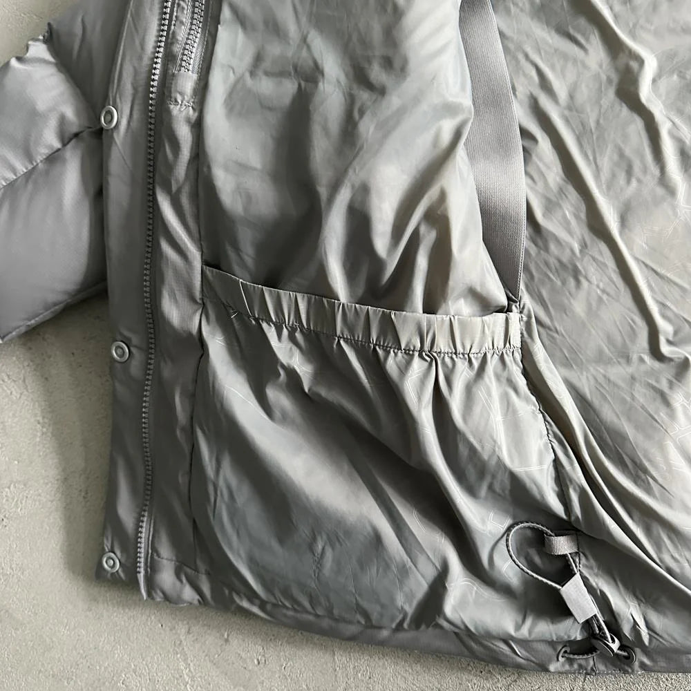 Syn Puffer Coat - Grey/White