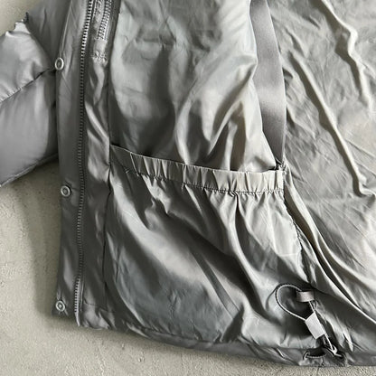 Syn Puffer Coat - Grey/White
