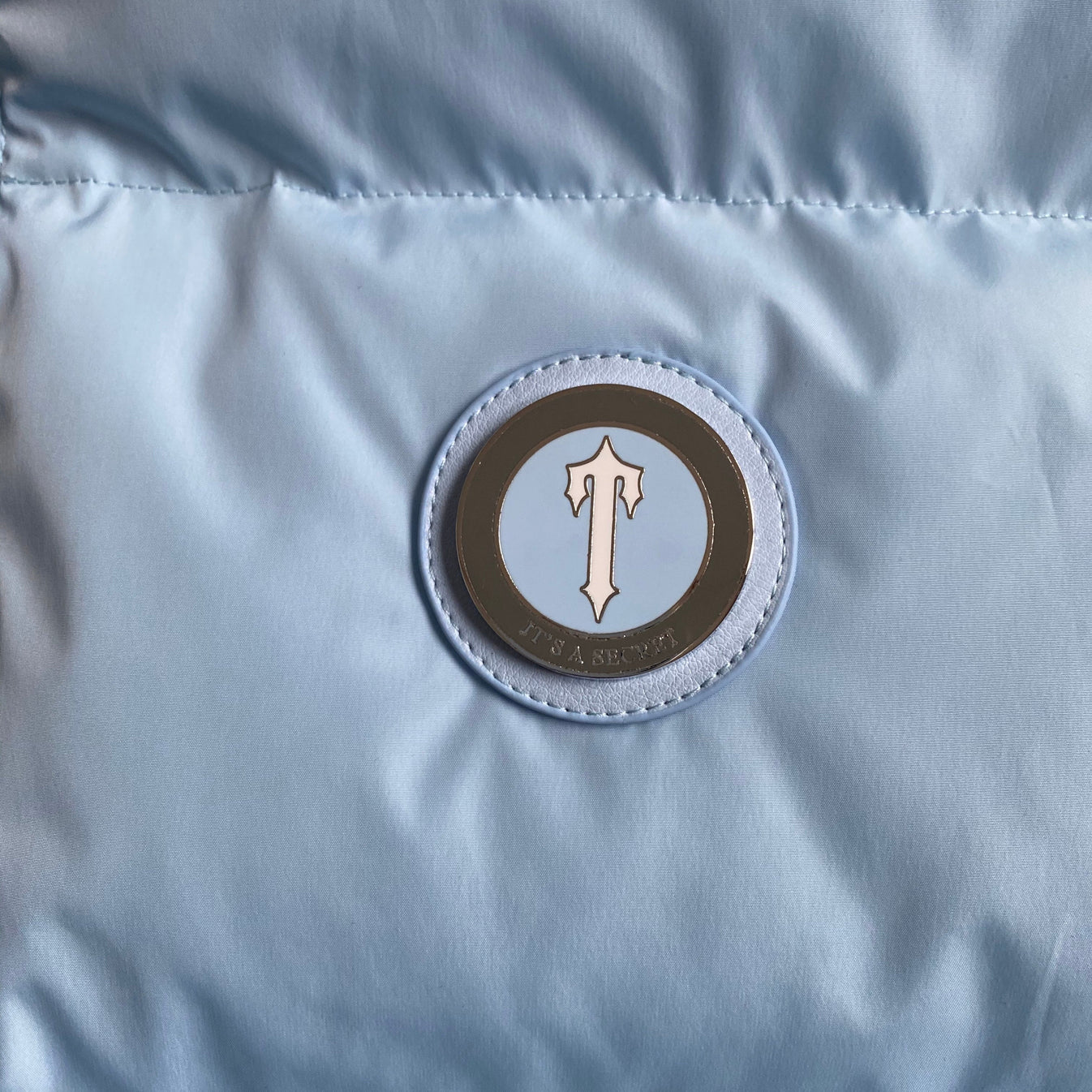 TS Detachable Hooded Puffer Jacket - Ice Blue